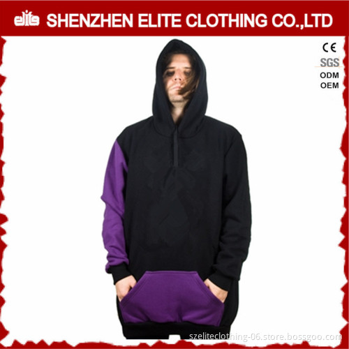 long sleeve kangaroo pocket thick fleece tall hip hop hoodies